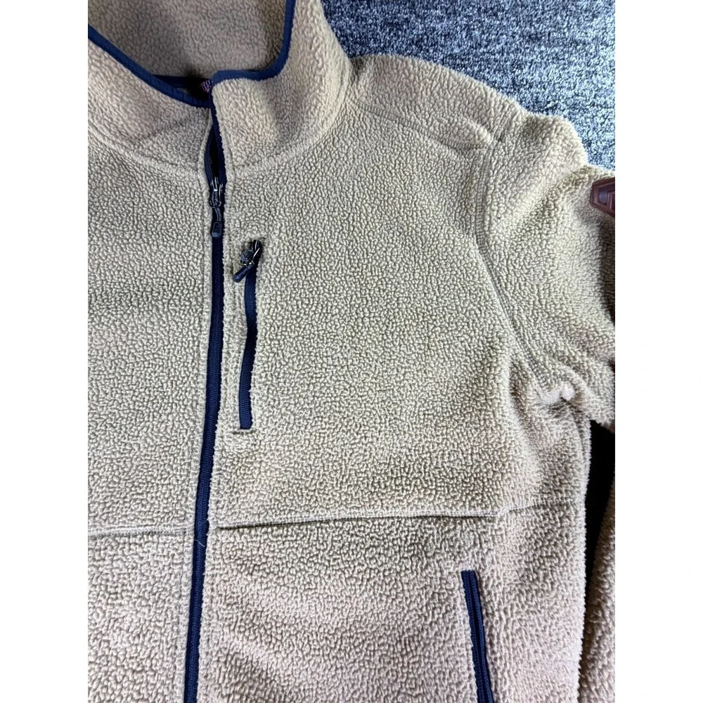 Free Country Fleece Jacket Mens 2XL 50-52 Camel Long Sleeve Full Zip Winter